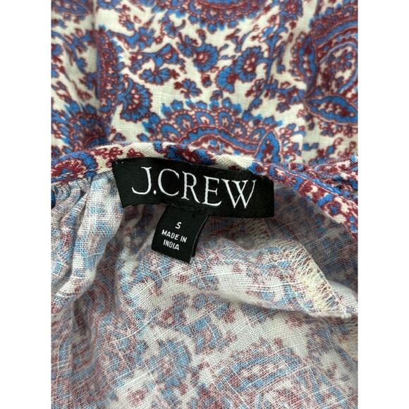 J. Crew Paisley Long Sleeve Smocked Waist Midi Dress with Pockets – Size Small - Picture 7 of 8